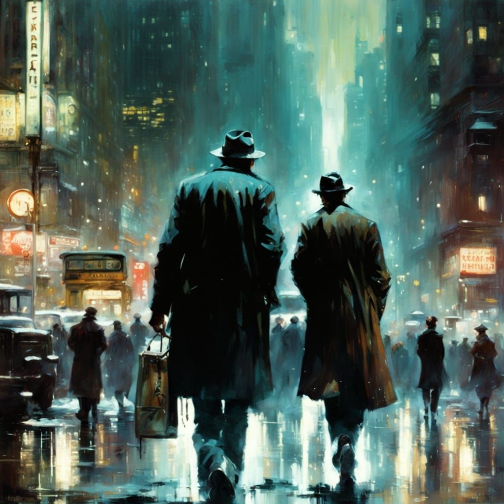 Moody Retro Cityscape with Volumetric Lighting