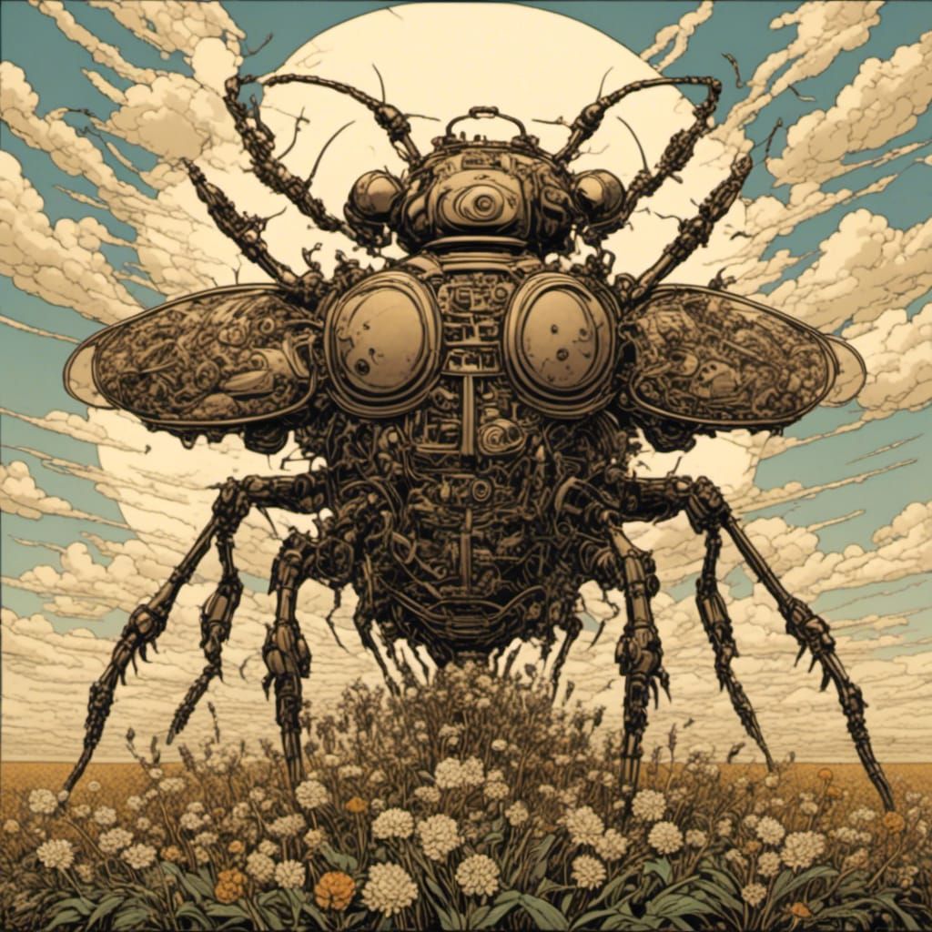 Stylized Bug in NPR Illustration Style