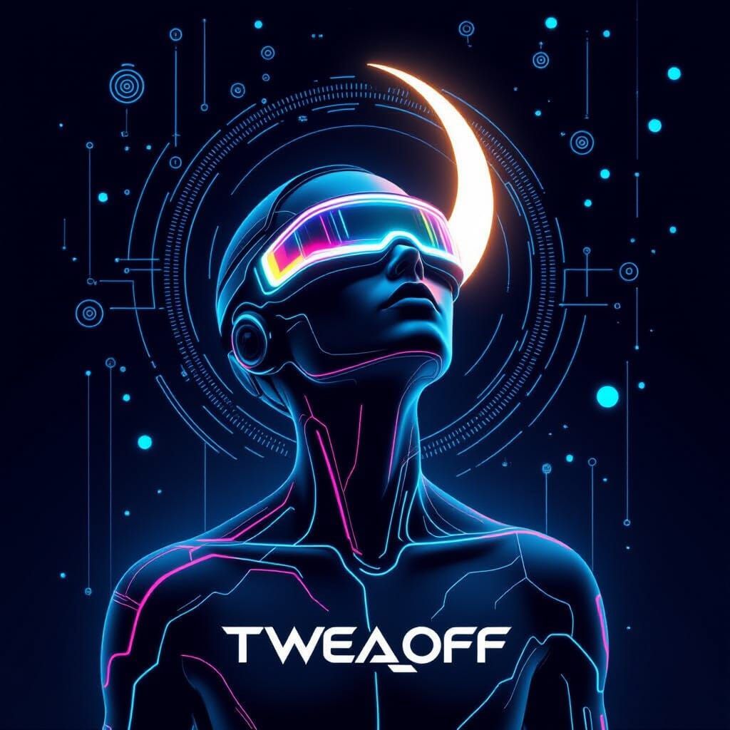 Bio-Synthetic Guardian with Prism Visor in Sci-Fi Style