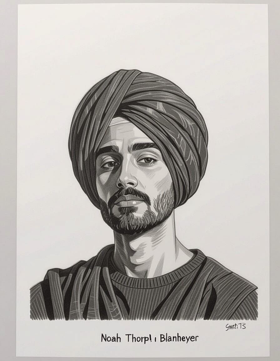 Dramatic Portrait of Man with Turban