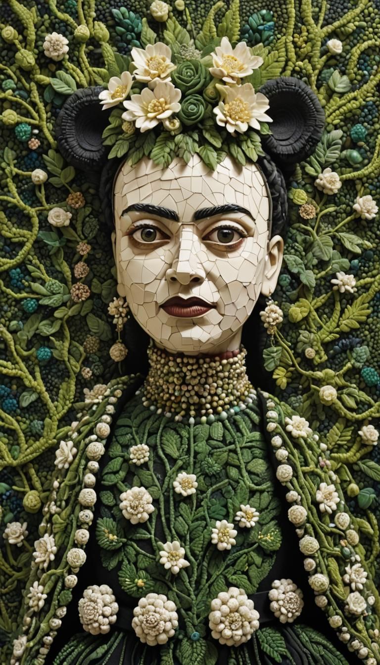 Kinetic Pointillism: Indigenous Teddy Bear in Beadwork