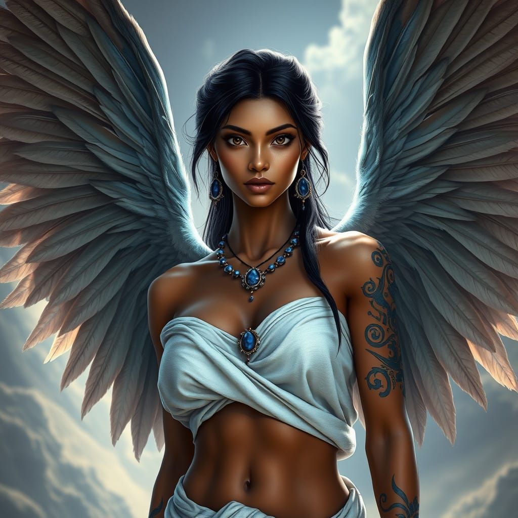 Surreal Goddess Emerges from Mesopotamian Mythology in Vibra...