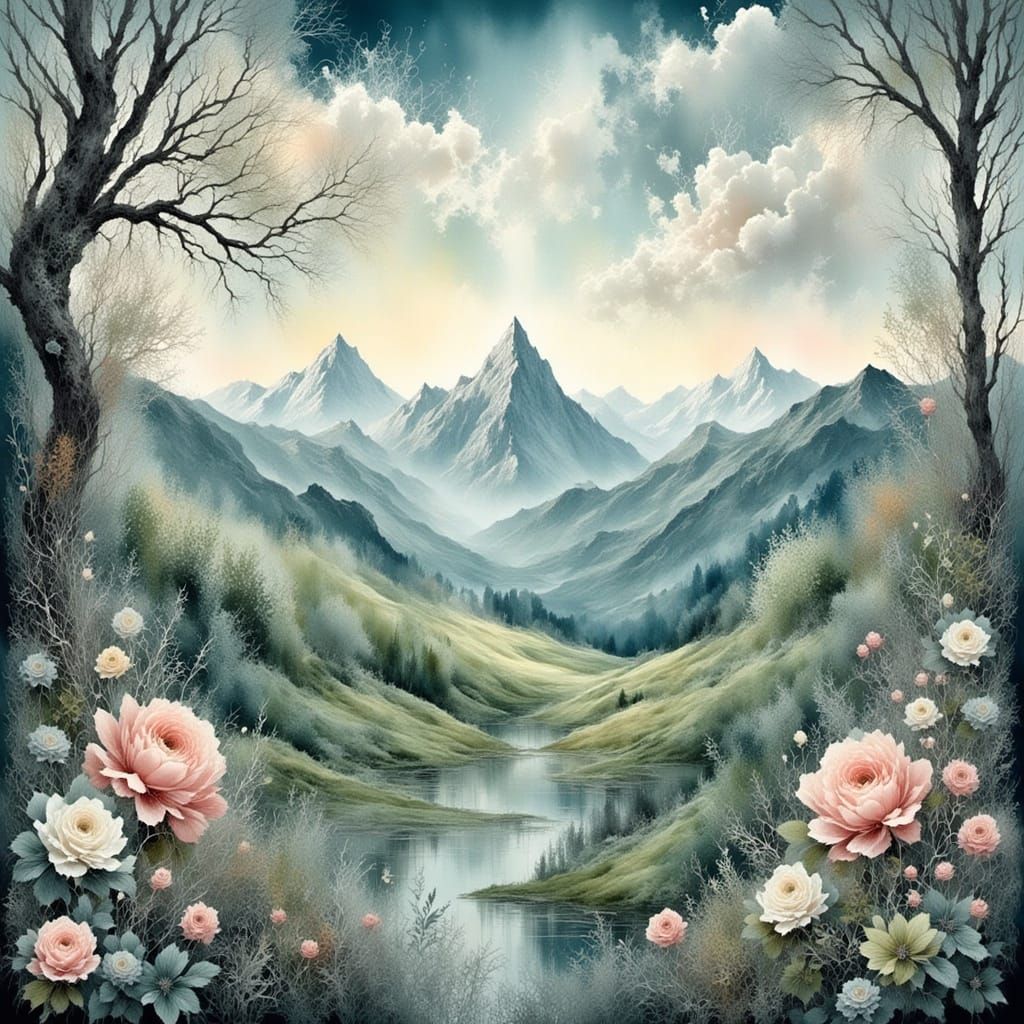 Surrealist Lace Landscapes in Whimsical Style