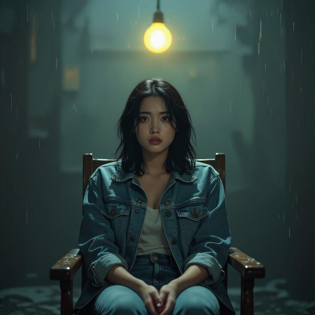 Cinematic Horror Scene in Seoul