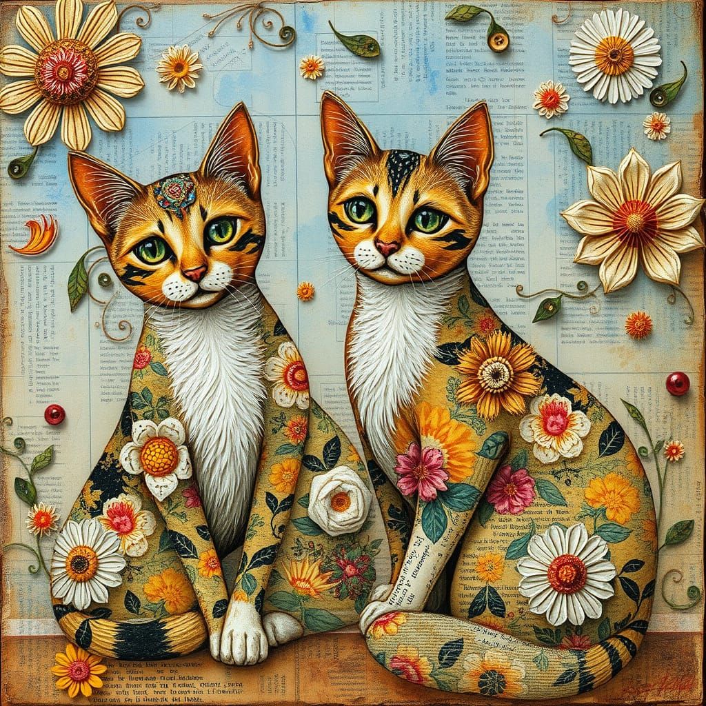 Whimsical Floral Surrealism Art