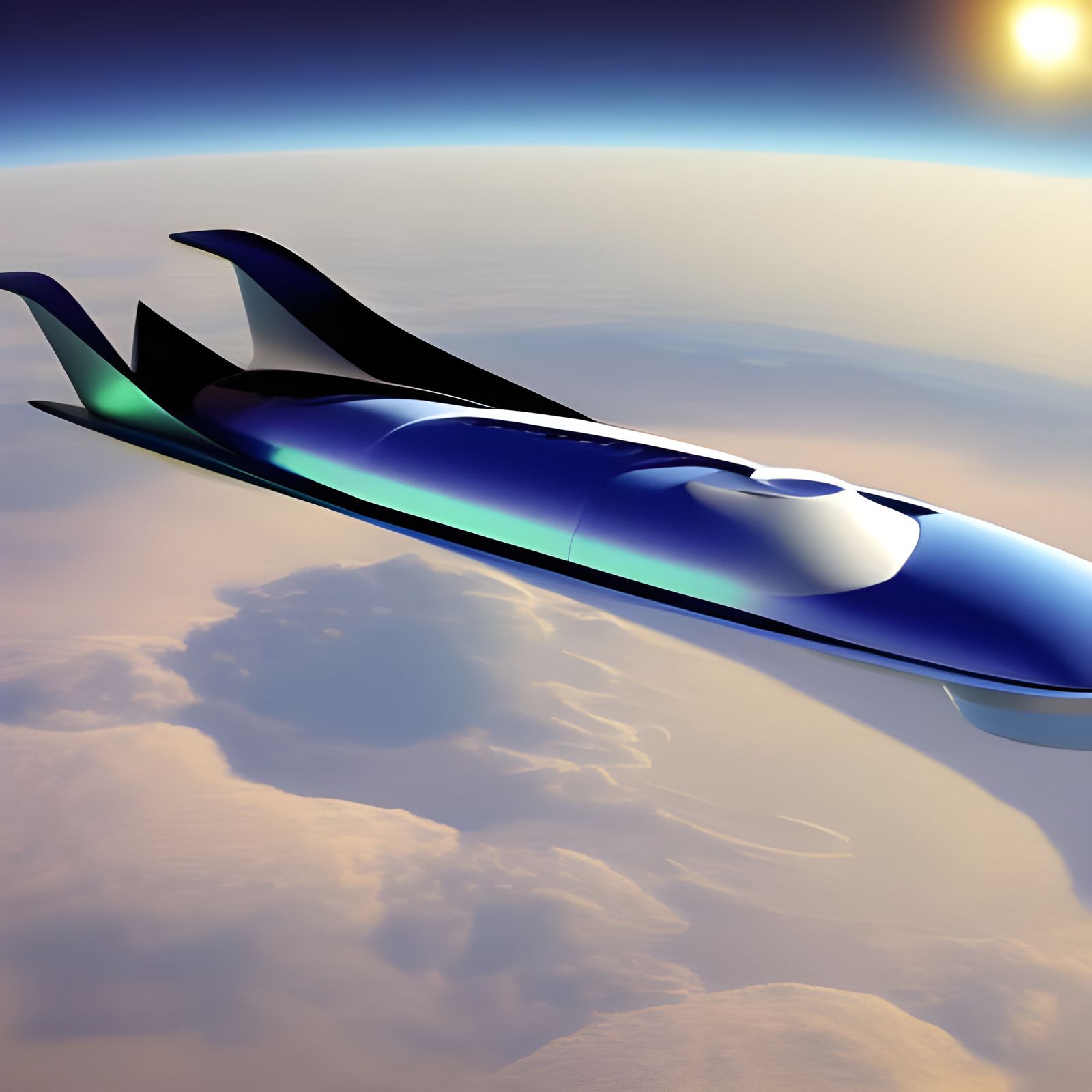 Futuristic Supersonic Airplane for Planetary Travel