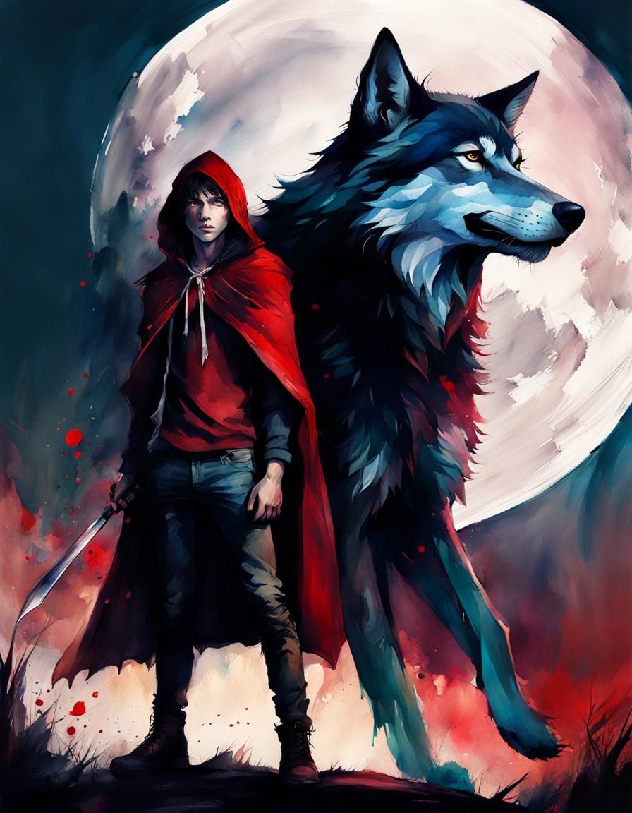 A boy and the big wolf. 2