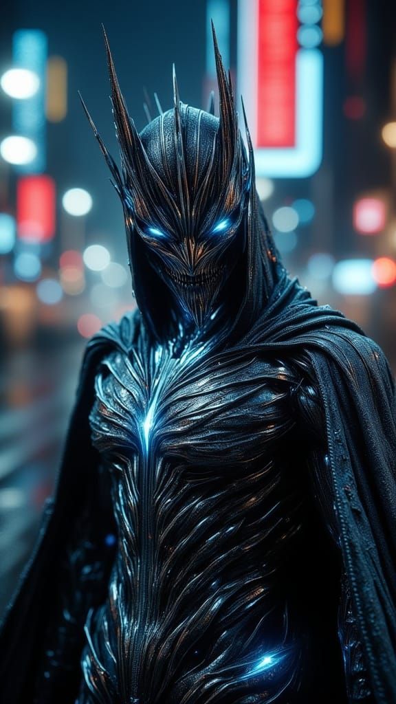 Batman Venom Spawn Hybrid in Dark Portrait Style