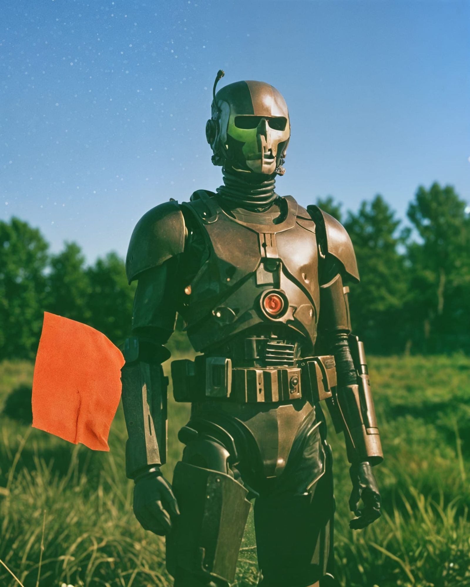 Eerie Liminal Space: 90s Style Staged Photo