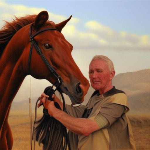 Human-Horse Hybrid in Oil Painting Style