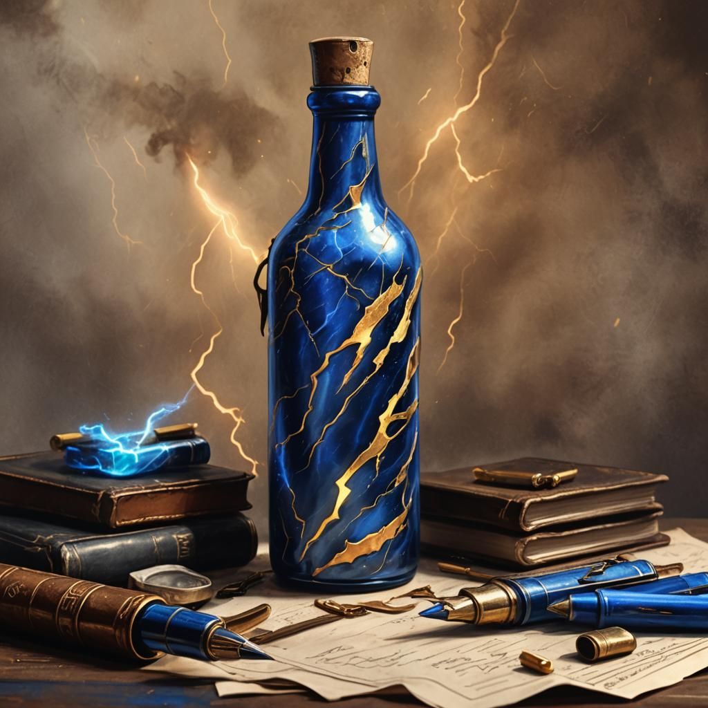 Lightning in a Bottle: Dark Academic Fantasy Art