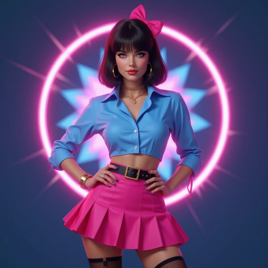 Singer Portrait with Ornate Details in Fantasy Style