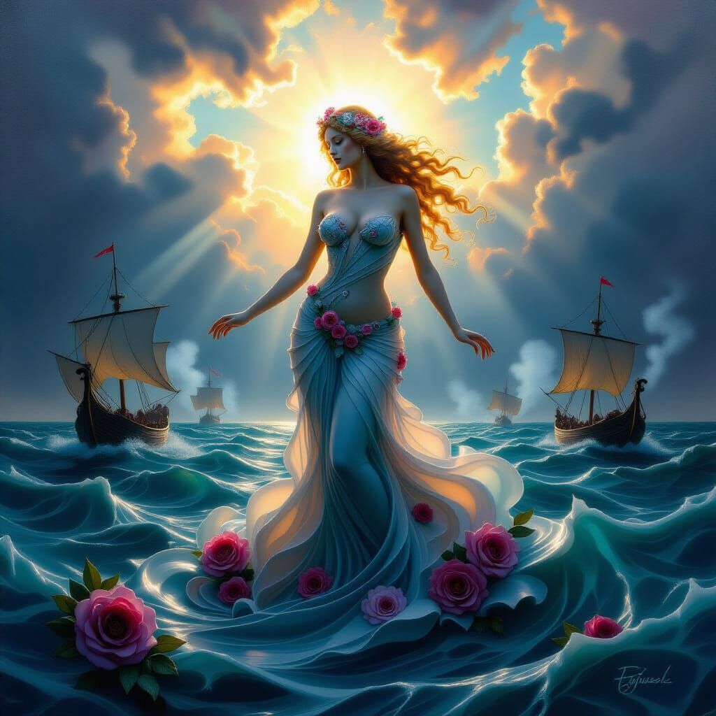 Luminescent Clay Venus Oil Painting