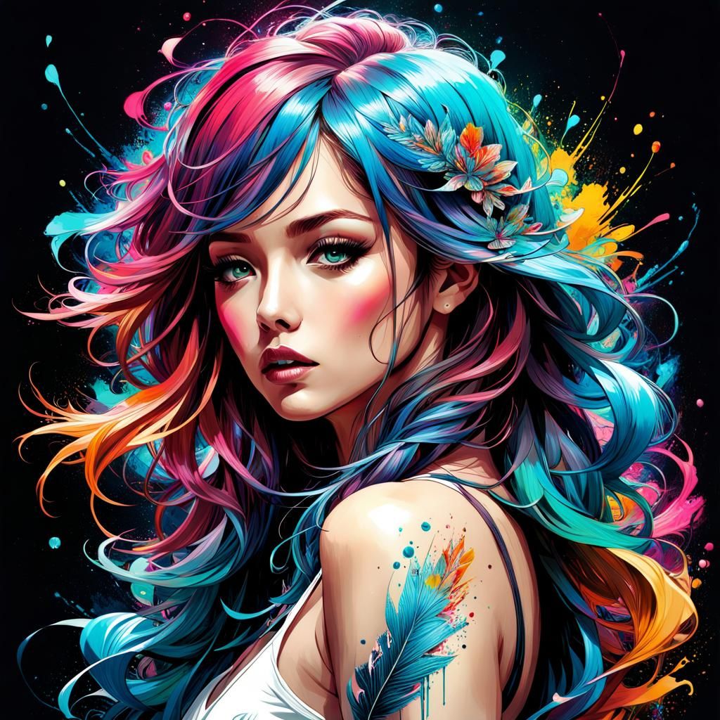 Colorful Graffiti Art in Expressionist Style