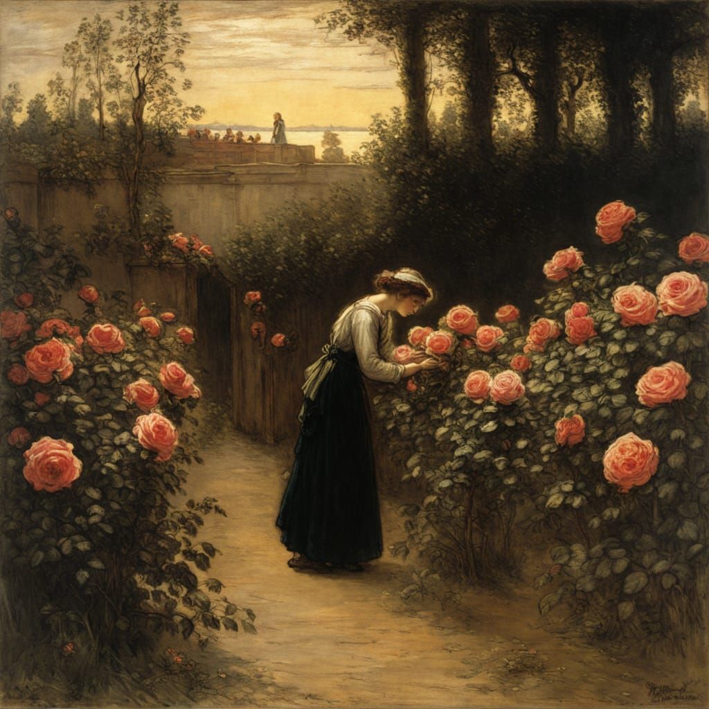 Glowing Roses in Chiaroscuro Beauty