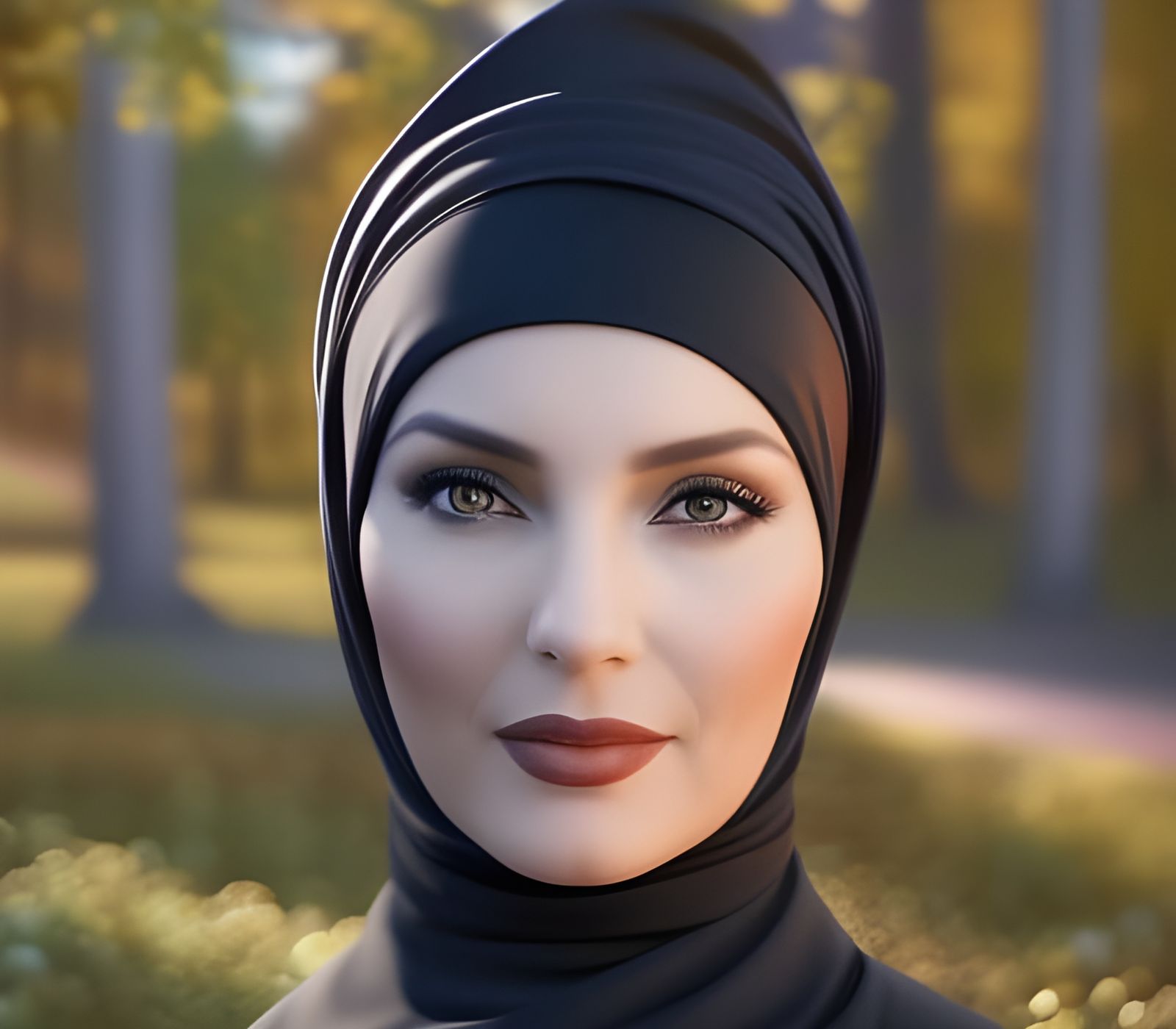 Czech Woman in Hijab: Fantasy Concept Art