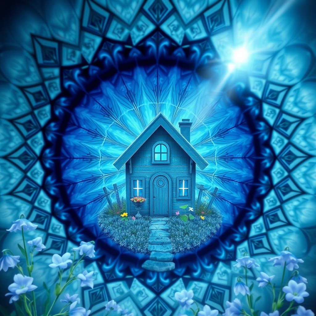 Animal Crossing Cottage with Hypnotic Iris Portal