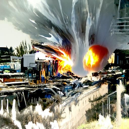 Exploding Earth in Cataclysmic Firestorm