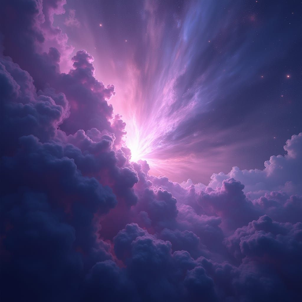 Ethereal Nebula in Cosmic Futurism Style