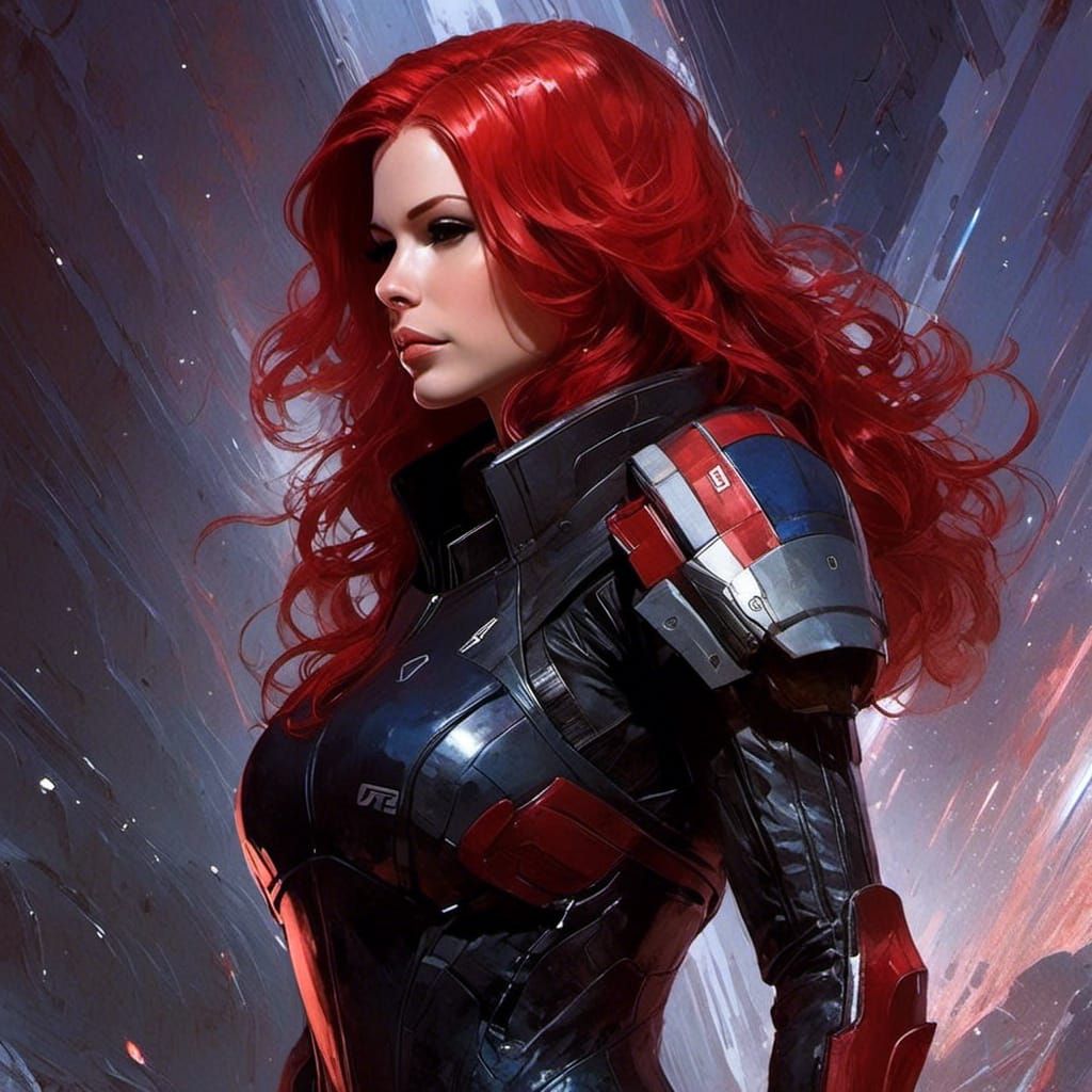 Female Biotic Warrior in Detailed Digital Art
