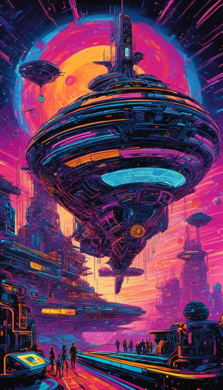 <lora:Murraypunk v2:1.0> Christopher Foss concept art ink on...