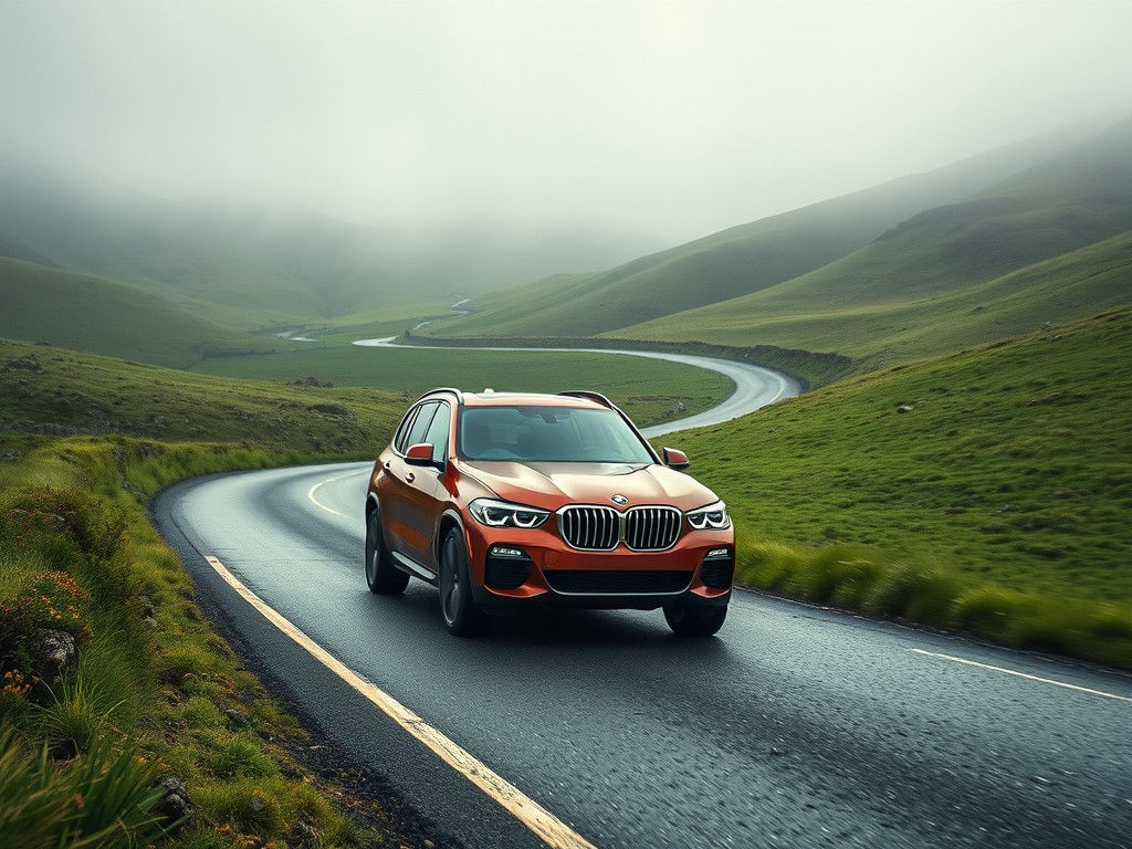 BMW X5 in Emerald Irish Landscape, 8K