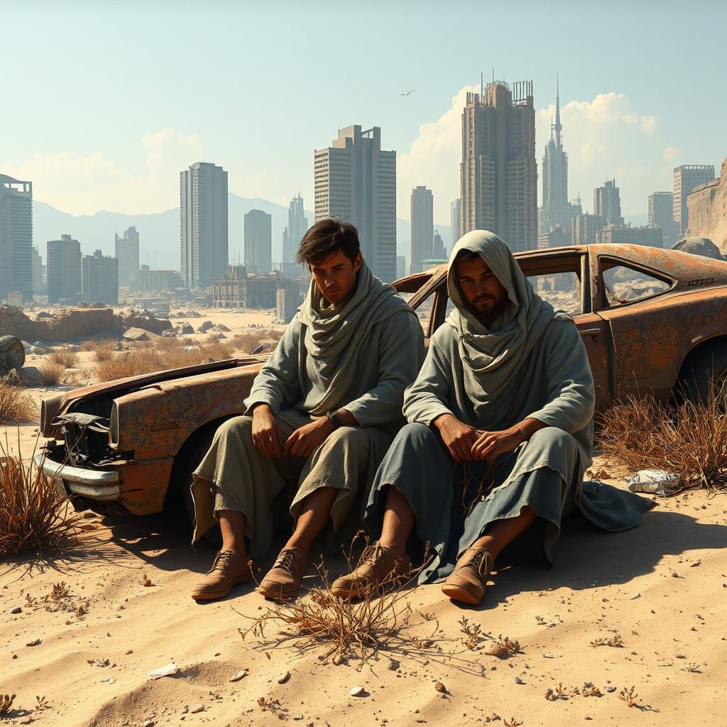 Post-Apocalyptic Wasteland in Radiant Hues