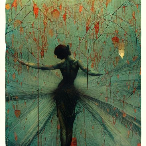 Surreal Ballerina Double Exposure Collage