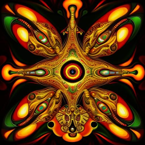 Surreal Optical Illusion with Dramatic Expressions