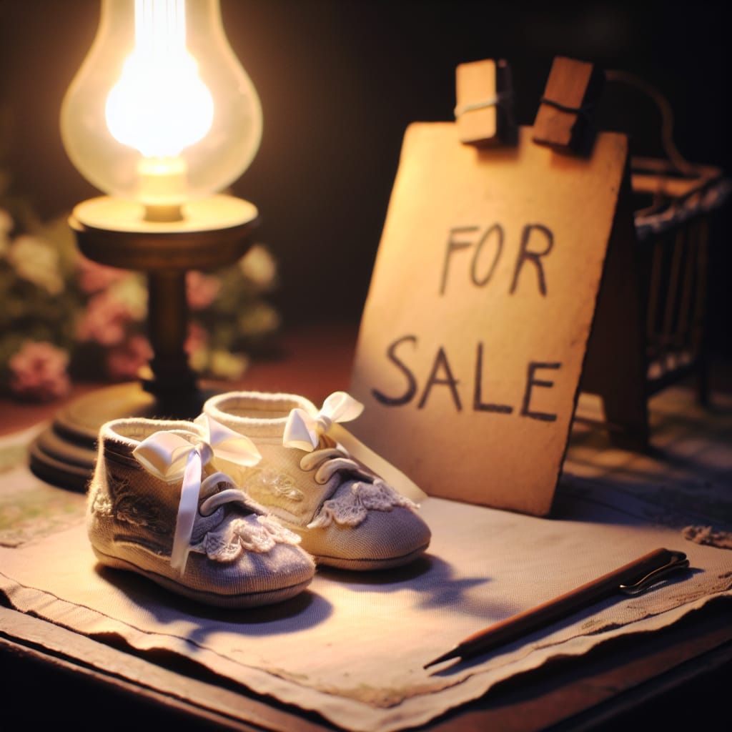 "For sale baby shoes never worn"