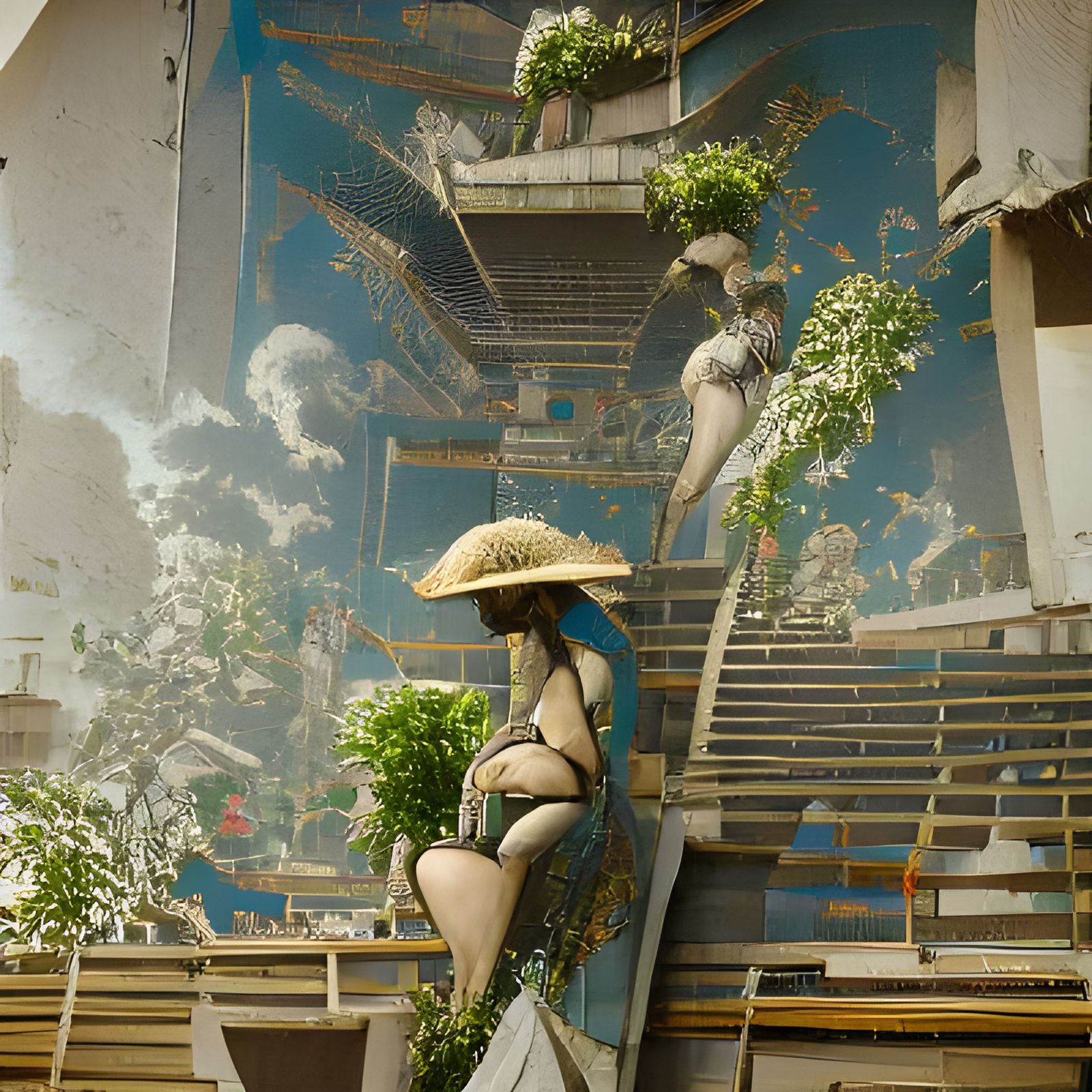 Hanging Gardens of Babylon: Detailed 8K Painting