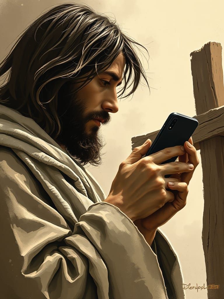 Jesus Selfie on Golgotha: Classical Portrait