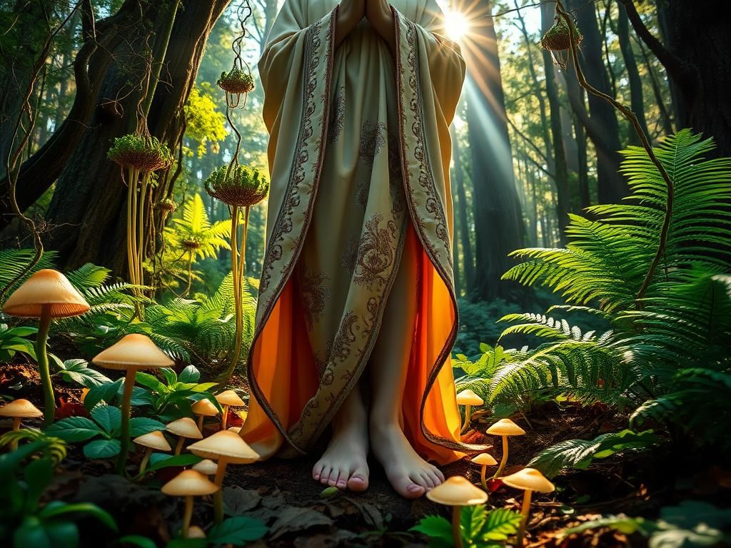 Mystical Forest Prayer in Style of Dutch Masters