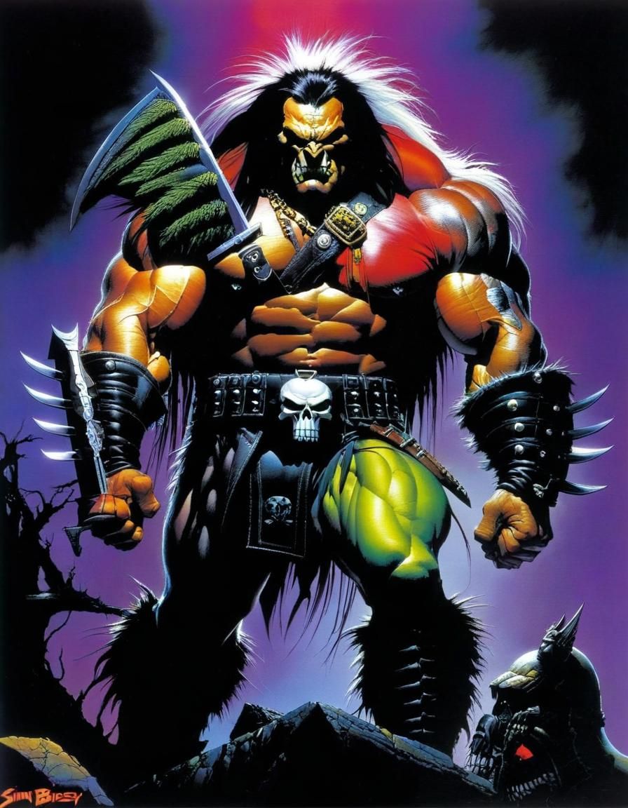 Heartfelt Ogre: A Bisley-esque Illustration