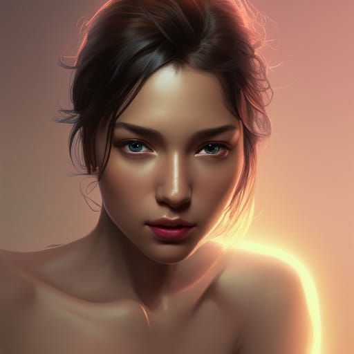 Hyperdetailed Gem Portrait in Art Nouveau Style