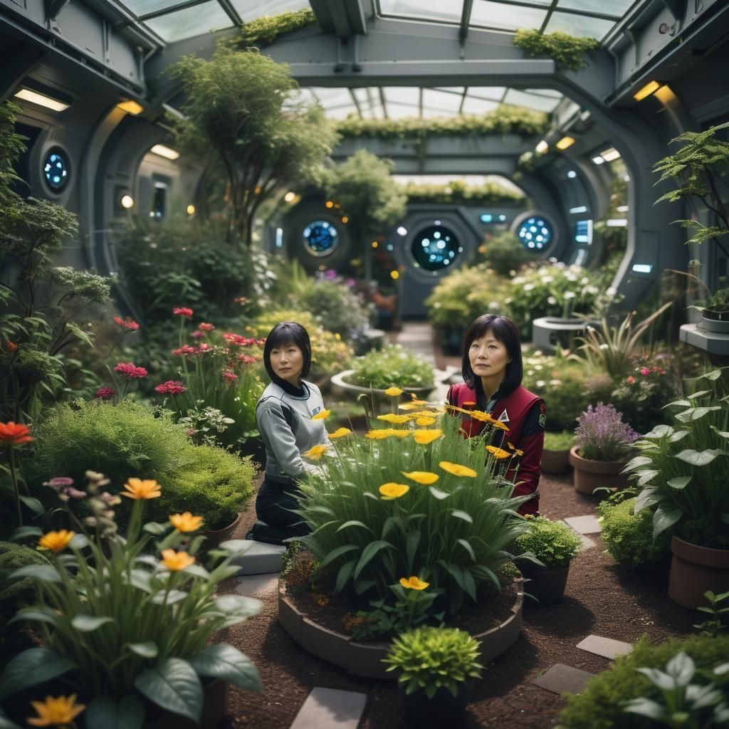 Keiko O'Brien in Starfleet Space Station Garden