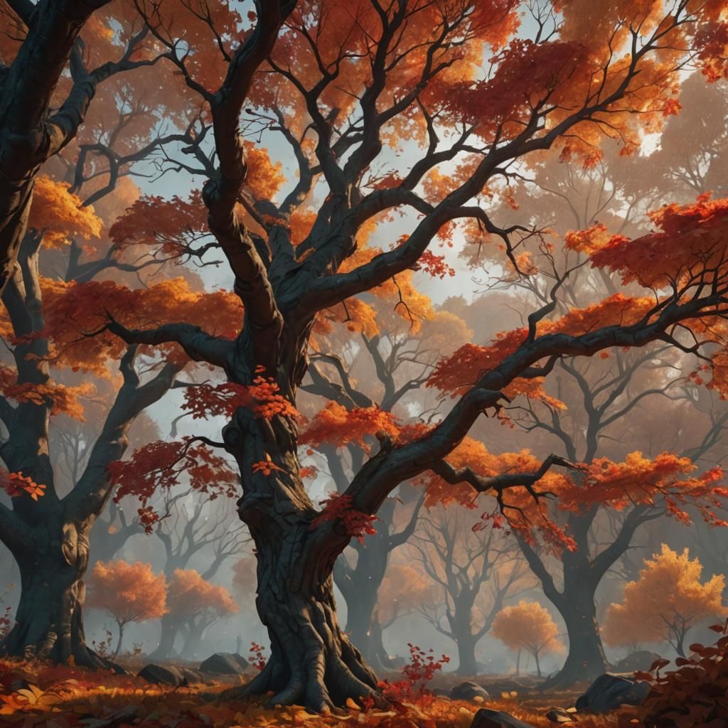 Glowing Autumn Tree: Matte Painting in Unreal Engine