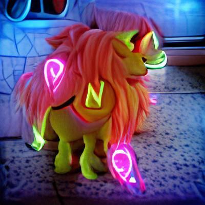 Neon Lion, My Little Pony, and Fox