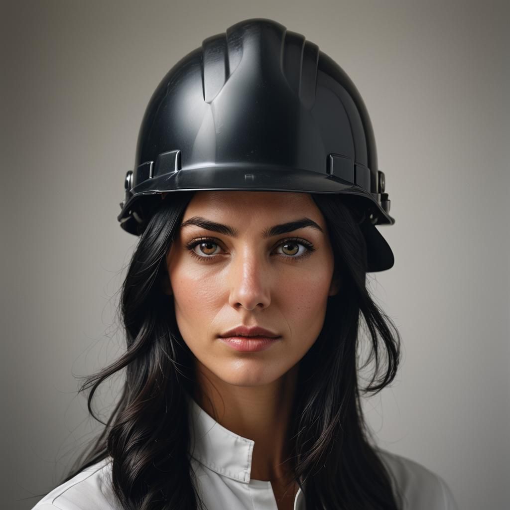 Italian Girl in Safety Helmet: Schoeller-Inspired Portrait