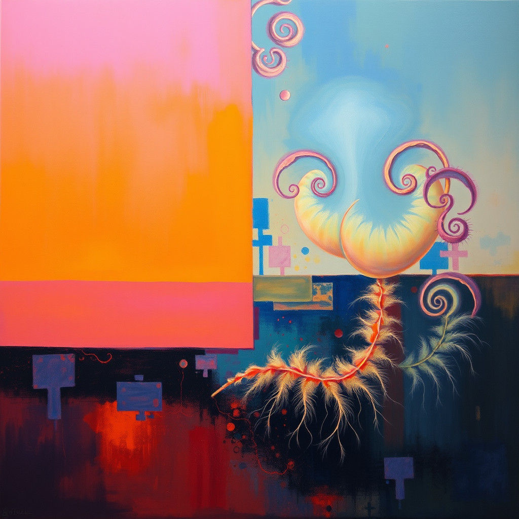 Abstract Dreamscape in Ethereal Colors