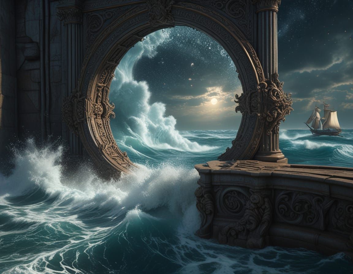 Atlantis Rising Through a Rococo Portal
