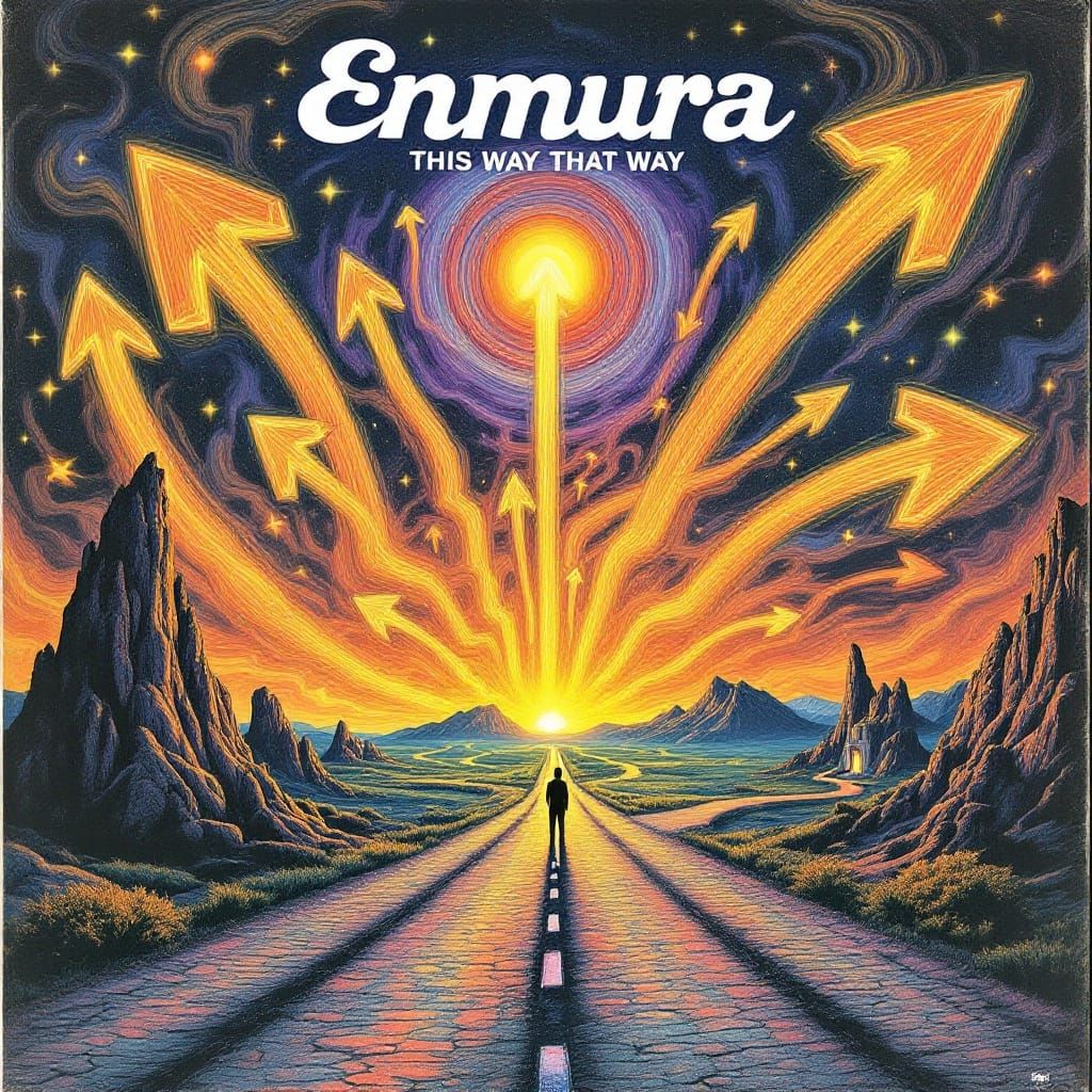 Psychedelic Rock Album Cover Art in 1970s Style