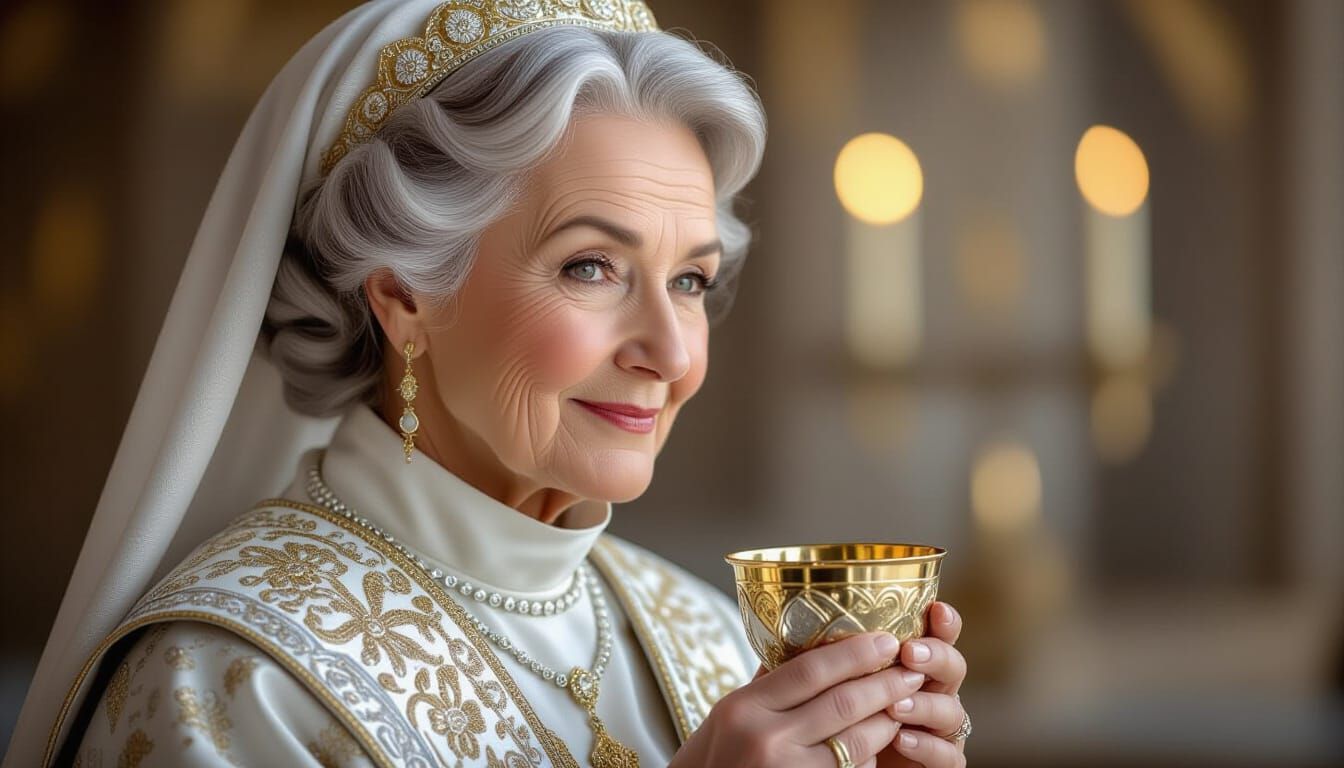 Silver Matron with Chalice and Vestments