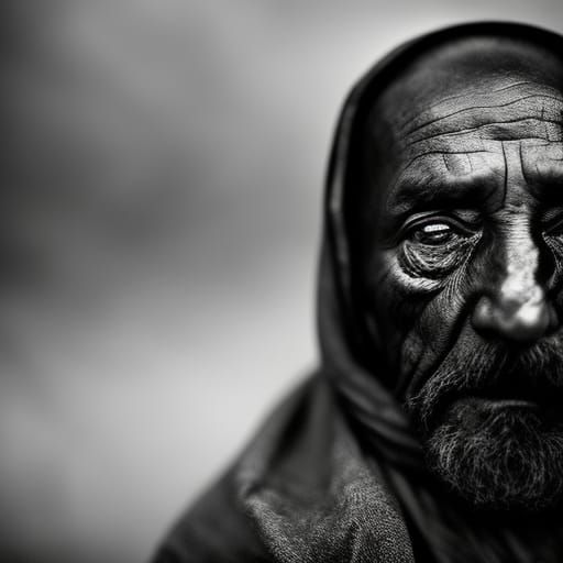 Moving Portrait of Homeless Person in America