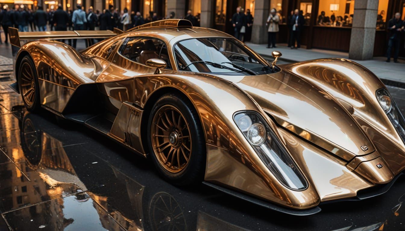 Futuristic Racing Car in Art Deco Style