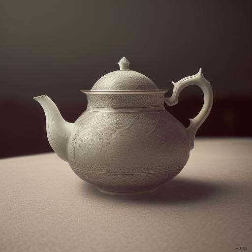 Hyperrealistic Antique Teapot in High Definition
