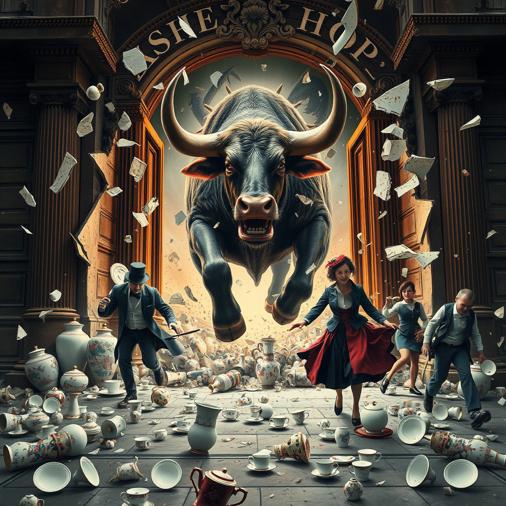 Bull in China Shop: A Modern Art Mayhem