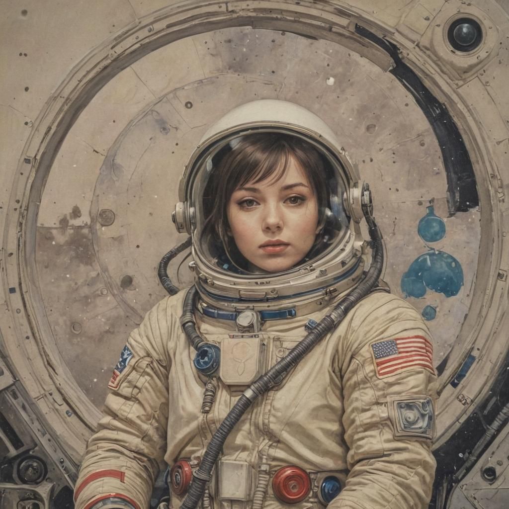 Cosmonaut Love in Manara Style