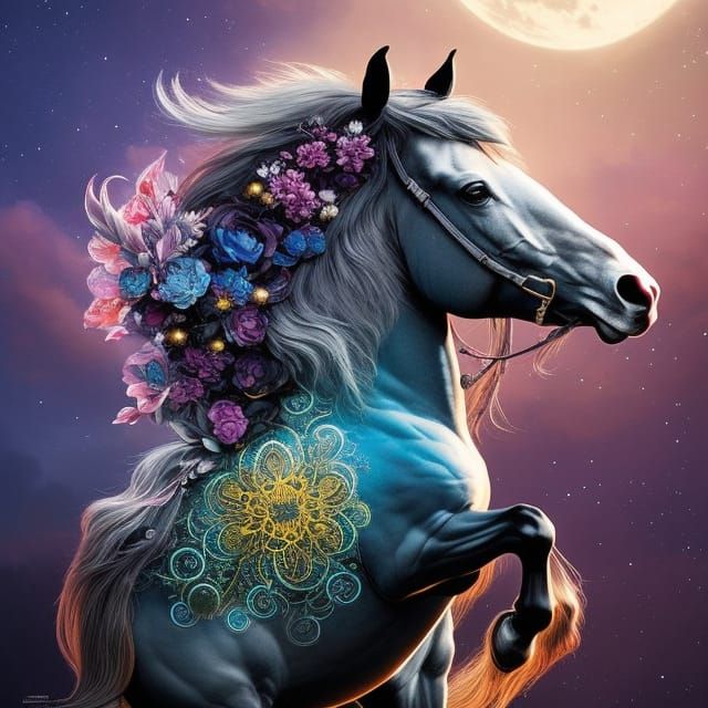 Flowered Horse