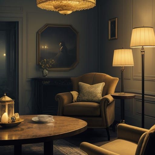 Serene Woman in Golden Glow